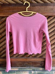 Cute Pink Tie-Front Cardigan