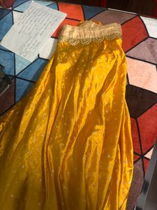 Stunning Yellow Embellished Lehenga Choli Set