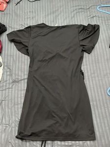 Chic Black V-Neck Ruffle Sleeve Dress