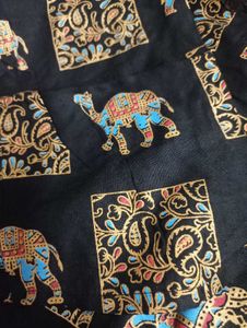 black printed short kurti for women