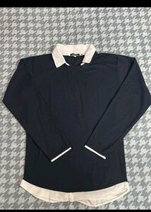 Classic Black & White Long Sleeve Top