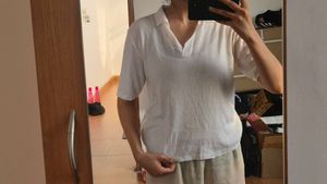 White Collared Casual Top