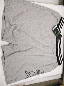 HRX Grey Casual Shorts with Black Stripes