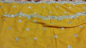 Orange Blouse with Sequins