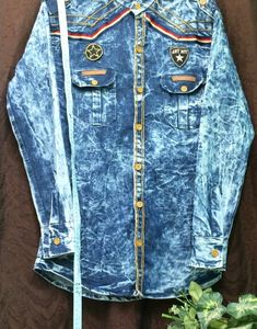 Denim Shirt fancy style/Rhinestone/Unique
