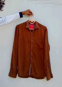 Men's JOHN PLAYERS Classic Brown Corduroy Shirt