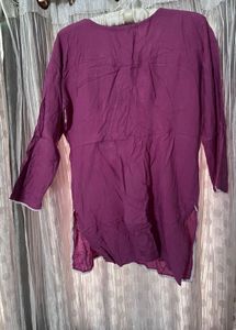 Purple Embroidered Kurta