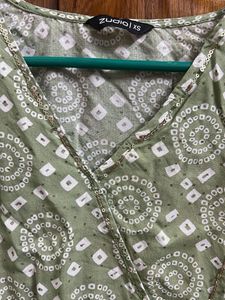 Stylish Green Printed Kurta