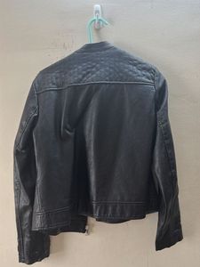Black Faux Leather Moto Jacket