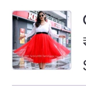 Very Preety Red And White Dress