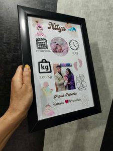 Personalized Baby Birth Announcement Frame