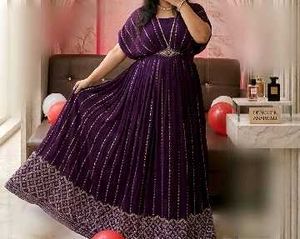 Stunning Purple Embellished Gown