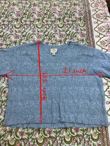 St. John’s Bay Blue Oversized Cable Knit Sweater M