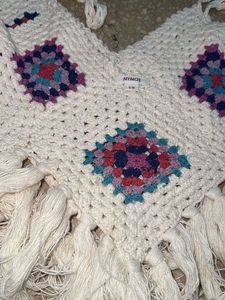 Crochet Crop Top with Tassels