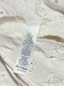 Chic White Broderie Anglaise Bikini Skirt