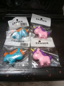 Set Of 4 Unicorn Eraser📝