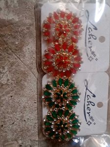 Red & Green Jewel Earrings