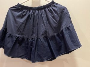 Navy Blue Tiered Skort