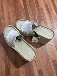 ZARA Vinyl Wedge Sandals