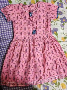 Pretty Pink Floral Print Kurti
