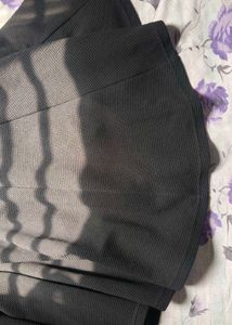 Black Flowy Short Skirt
