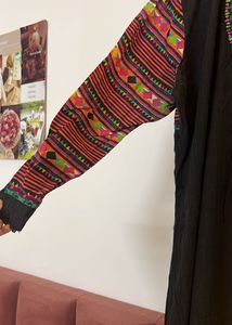 Embroidered Black Kurta