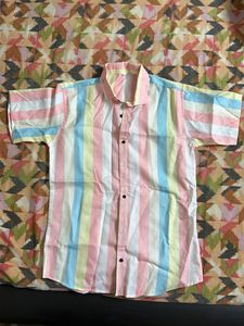 Men's Striped Short Sleeve Summer Shirt
