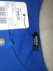 Blue Button-Up Sleeveless Top