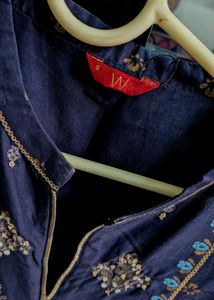 Elegant Navy Blue Kurta with Embellishments