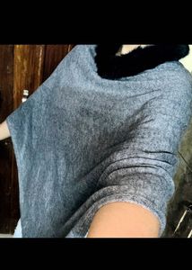 Elegant Gray Poncho