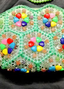Colorful Beaded Crossbody Bag