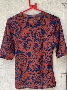 Women's Floral Mesh Top