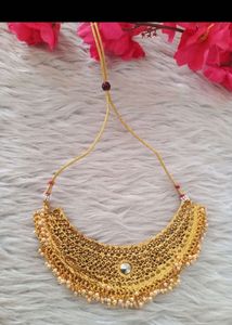 Gold plated Necklace Set with Earrings &amp; Maangtikk