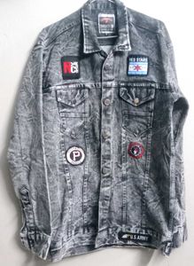 Patched Denim Jacket