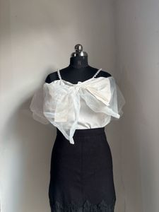 Chic Off-Shoulder Bow Top