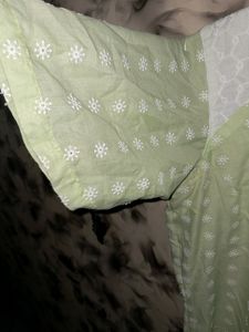 Pure Cotton Chikenkari Kurti With Full Lining