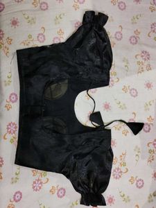Black Satin Blouse