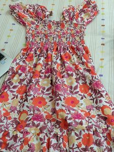 Floral Smocked Puff Sleeve Dress