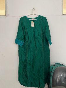 Elegant Green Cotton Kurta