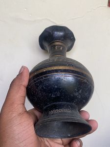 Vintage Brass Vase with Engraving