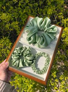 Sage Scrunchie Set 3