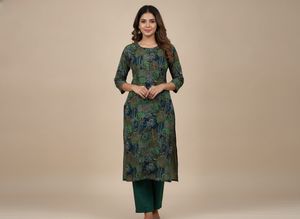 Green Kurta Pant Set
