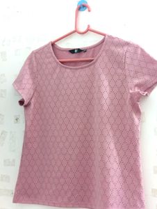 Pink patterned top