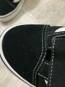 Vans Black &amp; White Velcro Shoes unisex