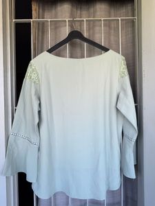 Light Green Bell Sleeve Top
