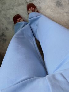 Light Blue Cotton korion Pants