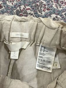 H&M Linen Blend Belted Shorts