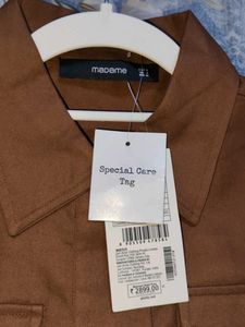 MADAMME - Stylish Brown Cropped Jacket