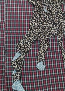 Leopard Print Y2k Asymmetrical Ruffle Top