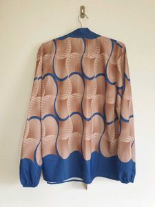 Retro Riviera Tied Blouse